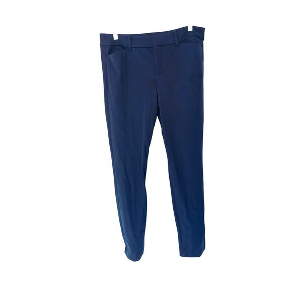Old Navy Navy Blue Work Office Business Mid-Rise Ankle Length Pixie Pants Size 8 - Picture 1 of 11